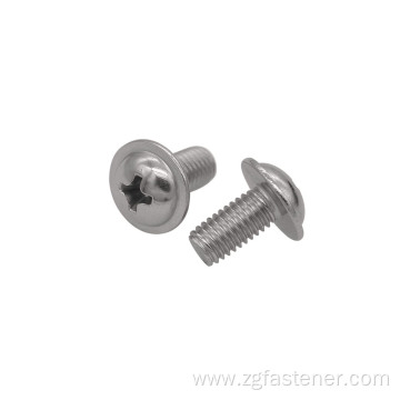 Stainless steel screw with collar